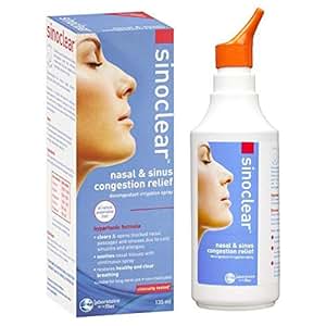 NEW Sinoclear Sinus Kit Natural Decongestant Spray Nasal Sinus 135ml
