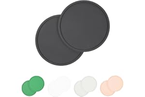 Waggo Habit Silicone Dog Placemat for Small Medium and Large Breeds - Modern Heavyweight Silicone Dog Mat, Dishwasher Safe, Solid Placemat - Set of 2 (Small, Black)