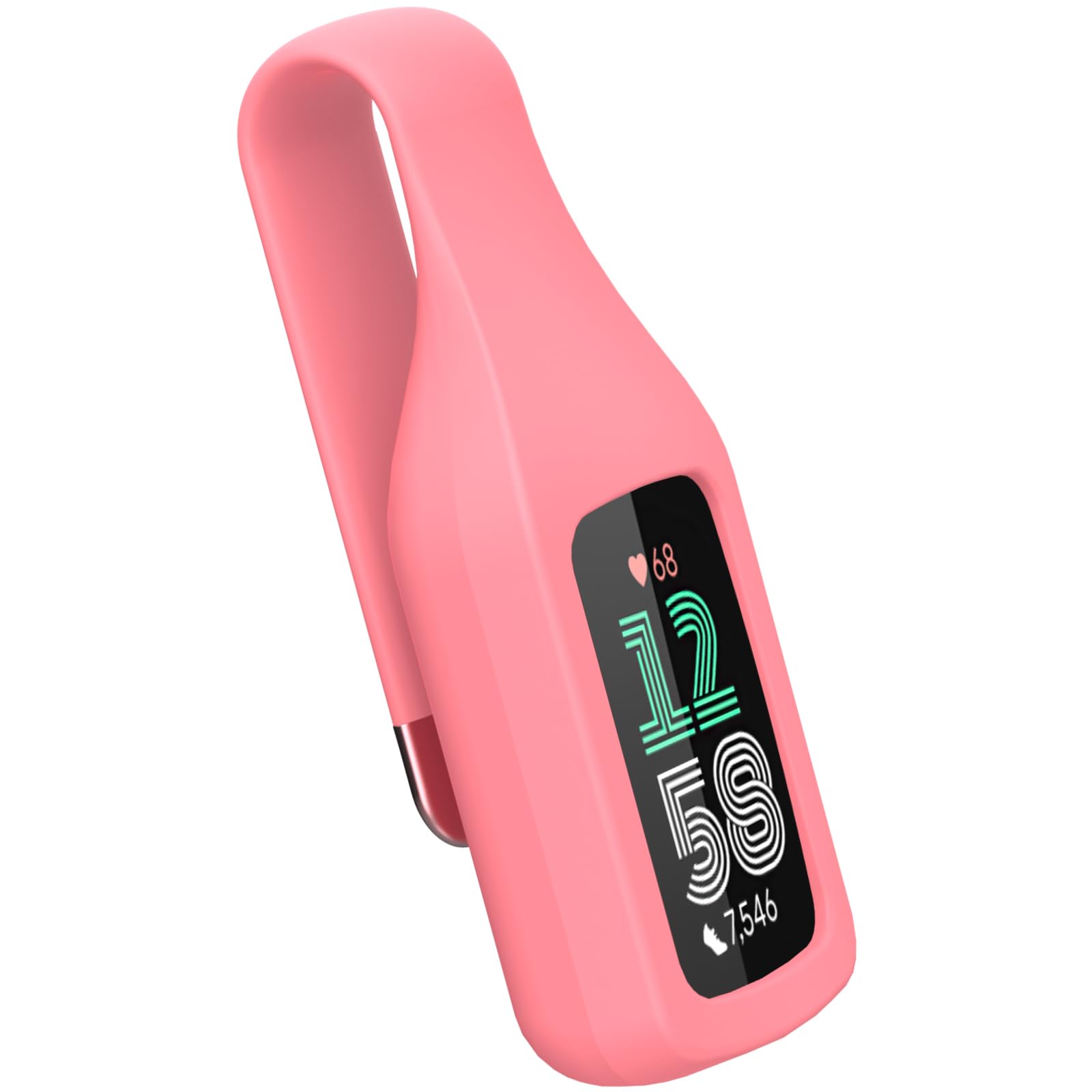 BLIKEJIN Clip Holder Accessory for Fitbit Charge 6 Replacement Wristband (Desert Rose)