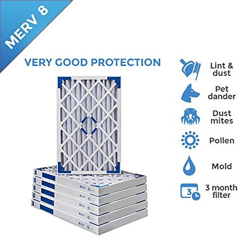 16x20x2 MERV 8 AC Furnace 2" Inch Air Filters - 12 PACK