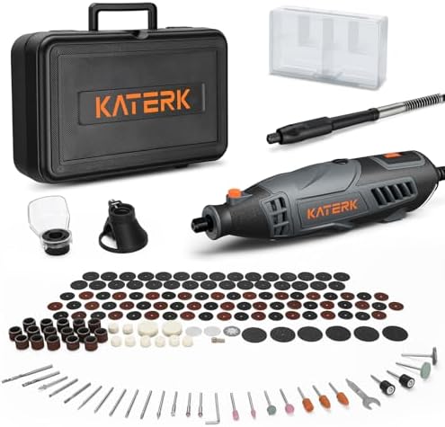 Herramientas de Amoladora 160W, Kit de Herramienta Rotativa de Velocidad Variable con Eje Flexible, 35000RPM,Mini Amoladora Eléctrica con 155 Accesorios para Grabar, Taladrar, Cortar, Esmerilar