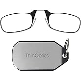 ThinOptics Reading Glasses + Keychain Case | Black Frame, 1.00 Strength Readers - Amazon Bookstore Featured Product (KC1.0BLACKISR)