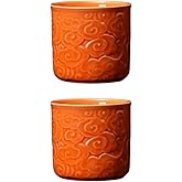 Dicmracy Ceramic Espresso Cups Set of 2 or 4-3oz Demitasse Cups for Coffee & Tea, No Handles, Durable & Dishwasher Safe (bisque, 2)