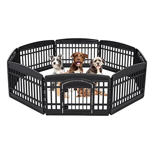 IRIS USA 24" Exercise 8-Panel Pet Playpen with