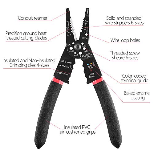 Solsop Multi-Tool Wire Stripper, Professional Wire Stripping Tool/Wire Cutter