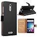 BLU VIVO 5R Case, Qosea Premium PU Leather Wallet Case with Card Holder and ID Slot Stand Flip Cover Case for BLU VIVO 5R Smartphone - BLACK