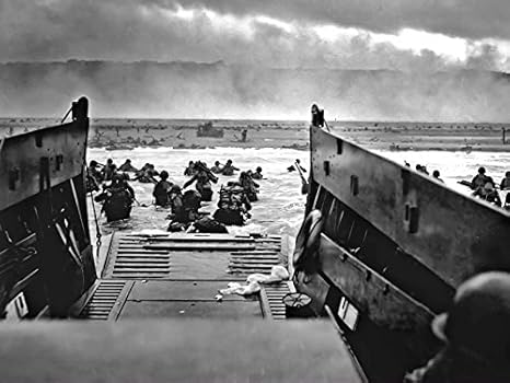 Photosight D Day Omaha Beach Normandy Landings Invasion War Retro 24x18 Print Poster