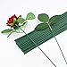 SONGZIMING 3 Rolls Flower Paper Tape with 50 Pieces Floral Stem Wire 16 Inch for Bouquent Stem Wrapping and Crafts, Dark Green