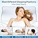 Amconsure Memory Foam Pillow, Orthopedic Sleeping Pillows, Ergonomic Cervical Pillow for Neck Pain - for Side Sleepers, Back and Stomach Sleepers, Free Washable Breathable Pillow Case Included
