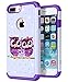 iPhone 7 Plus Case, SGM Hybrid Gel Rhinestone Bling Armor Defender Case For Apple iPhone 7 Plus (Purple (Owl))