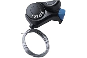 Cycling Shifters, Bicycle Gear Shifter, TX30 6 Speed Bike Right Thumb Finger Transmission Dial with Variable Speed Core Mount