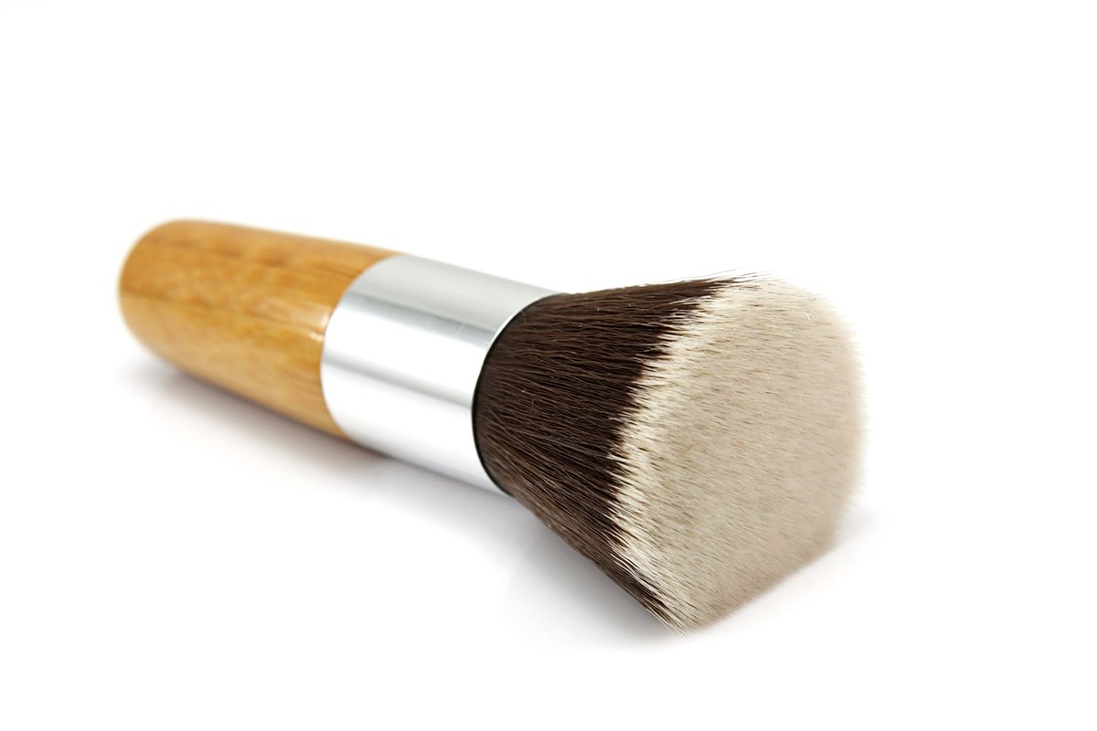 Neverland Beauty Flat Top Bamboo Wooden Foundation Powder Bronzer Make up Brush Brown