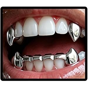 Gold Grills for Your Teeth Grillz for Women Teeth Men Top Fangs Tooth Cap Grillz for Women Vampire Grills Upper and Lower Too
