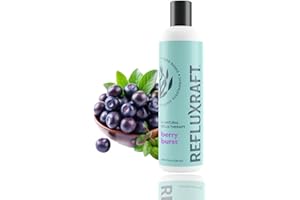 RefluxRaft Acid Reflux Therapy with Organic Alginate, Pregnancy Safe, Fast & Long-Lasting GERD & LPR Support, Zero Sugar, Gluten-Free, Low Sodium, Berry Burst, 47 Gel Servings, 8 OZ Bottle