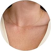 Ava Riley Dainty Necklace for Women,14K Real Silver Simple Necklace for Women, Pearl Lock Bar Karma Circle Trendy Choker Jewelry