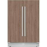 Ca'Lefort 24 Inch Panel Ready Wine and Beverage Refrigerator - 60 Can and 20 Bottle Wine Fridge Dual Zone 36-72°F Built in Co