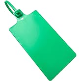 Blank Waterproof Plastic Tags Marker Ties Large Labeling Tags 2.28"×3.94" Green 100 pcs per Bag