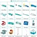 FunsLane Dentist Toy Doctor Kit for Kids, 20 Pcs Pretend Play Dentist Tools Medical Set for Toddlers Costume Role Play, School Classroom Educational Toy, Blue