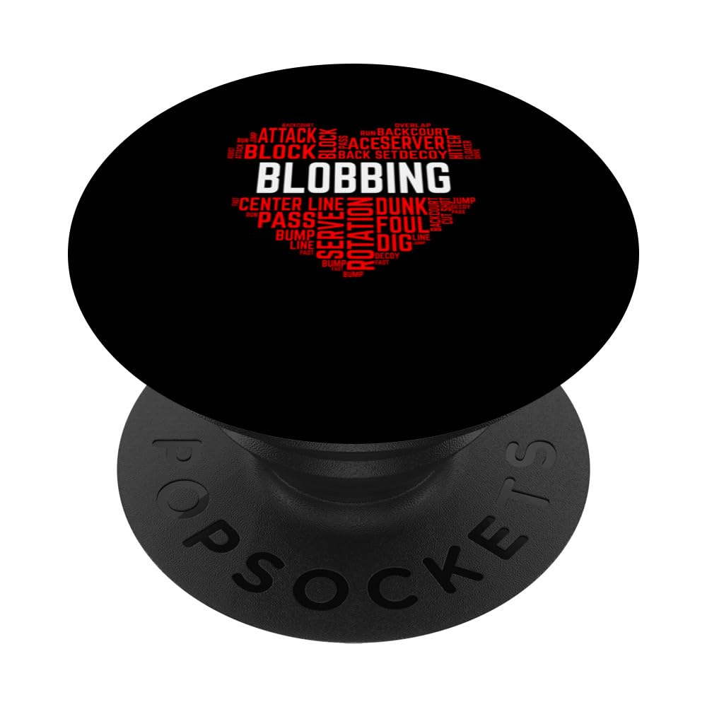 Blobbing Love Blobber Heart Blob Sports Sayings PopSockets Swappable PopGrip