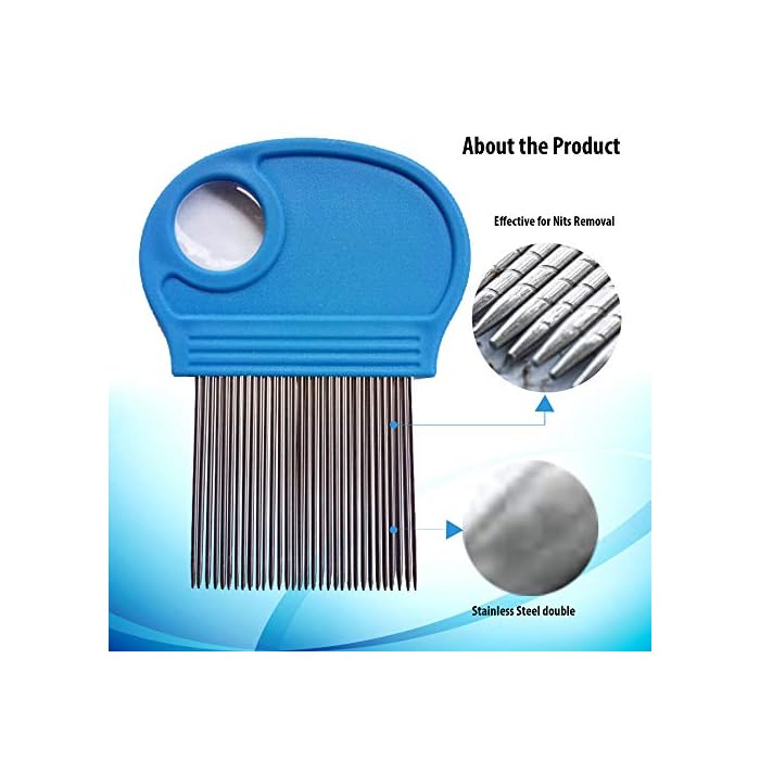Head Lice Comb With Magnifying Tool to Detect Lice. Effectively removes
