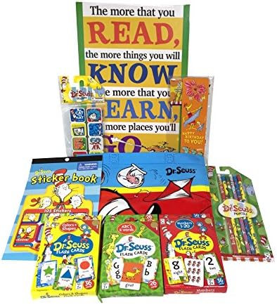Dr Seuss Flash Card Activity Set - Preschool/Kindergarten Back to School Gift