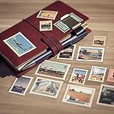 Sunny W Vintage Post Stamps Decorative Stickers,18 Pieces
