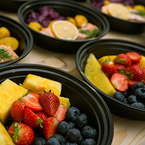 30 Meal Prep Containers Reusable - Disposable Food Containers Meal Prep Bowls - Plastic Containers with lids - Plastic Food Storage Containers with Lids - Lunch Containers for adults to go Containers