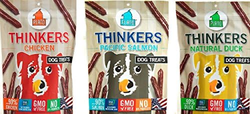 Plato Pet Thinkers Dog Treats (Variety Pack (10oz Bags), 3 Pack)