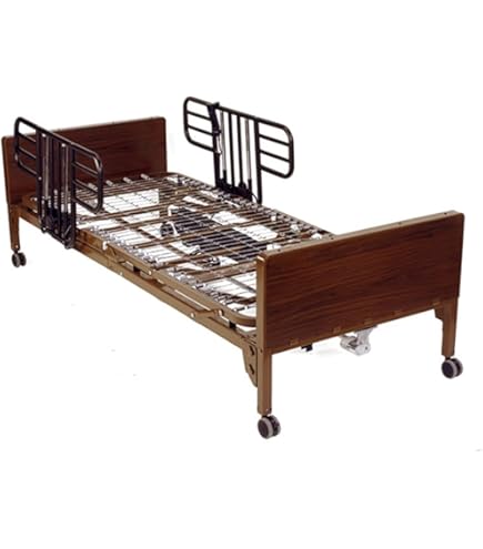 Drive Medical Semi Electric Ultra Light Plus Hospital Bed, Brown