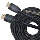 HDMI Cable 100 Ft, GearIT Pro Series High Speed HDMI Cable (100 Feet / 30.48 Meters) Supports 4K 3D Audio Return Channel CL3 In-Wall Rated with Ethernet and Detachable Signal Booster Adapter, Black