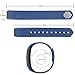 TOOBUR Replacement Straps Watchband for ID115 and ID115HR, 2 Pack (Blue Black)