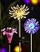 BRIGHT ZEAL Set of 3 Solar Powered Garden Stake Light with Vivid Figurines in Life Size - Lily, Dandelion, Sunflower - Led Solar Patio Lights - Garden Decor Solar Lights Stake Lights 2047N