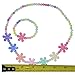 SmitCo LLC Little Girl Jewelry, Stretch Multi Flower Play Necklace, Bracelet And Ring Set For Toddlers