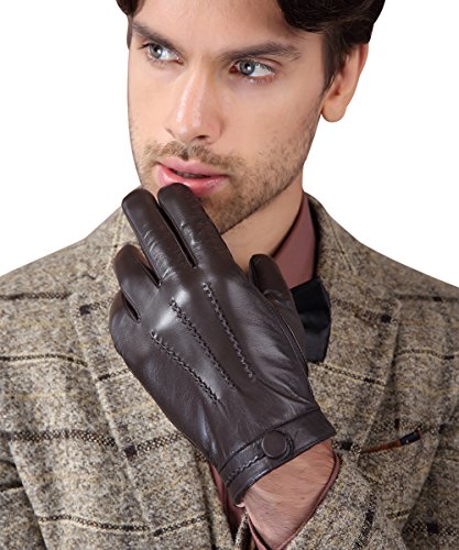 Baeska Men's Genuine Leather Full-finger Cycling Driving Gloves- Italian Nappa Lambskin