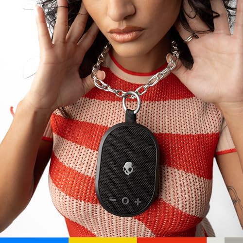 Kilo Cassa Wireless Bluetooth Portatile, Impermeabilità IPX7, 24 Ore di Autonomia, Stereo True Wireless con Cinghia Integrata per Viaggi e Uso all’Aperto - Black