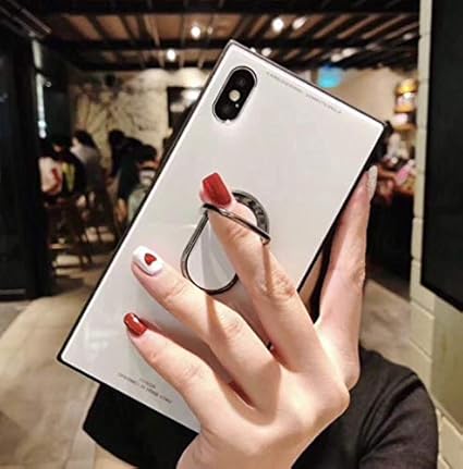 Amazon Co Jp Iphone7 8 Se2ケース バンカースクエア リング付きケース スクエア型 四角 リング付きケース スマホリング付きケース Iphoneリング付ケース メンズ レディース かわいい かっこいい おしゃれ お洒落 背面ガラス 長方形 スマホケース 四角いアイフォーン