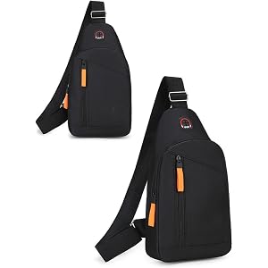 Men's Crossbody Bag Shoulder Backpack Messenger Phone Bag Handbag Sling Chest Fanny Pack for Hiking Traveling Camping Sports