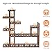 Giantex Flower Rack Wood Plant Stand Wood Shelves Bonsai Display Shelf Indoor Outdoor Yard Garden Patio Multifunctional Storage Rack Bookshelf W/Hollow-Out Rack (47.5’’Lx 10’’Wx 47.5’’H (7 Tier))