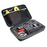 Large Carrying Case for GoPro Hero(2018),HERO6,5,4, LCD, Black, Silver, 3+, 3, 2 and Accessories by HSU with Carry Handle and Carabiner Loop - Portable and Shock