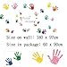 Wall Art Decal Sticker Set for Kids DIY Primary Color 26pcs Handprints Happy Everyday Bedroom Playroom Nursery Decor