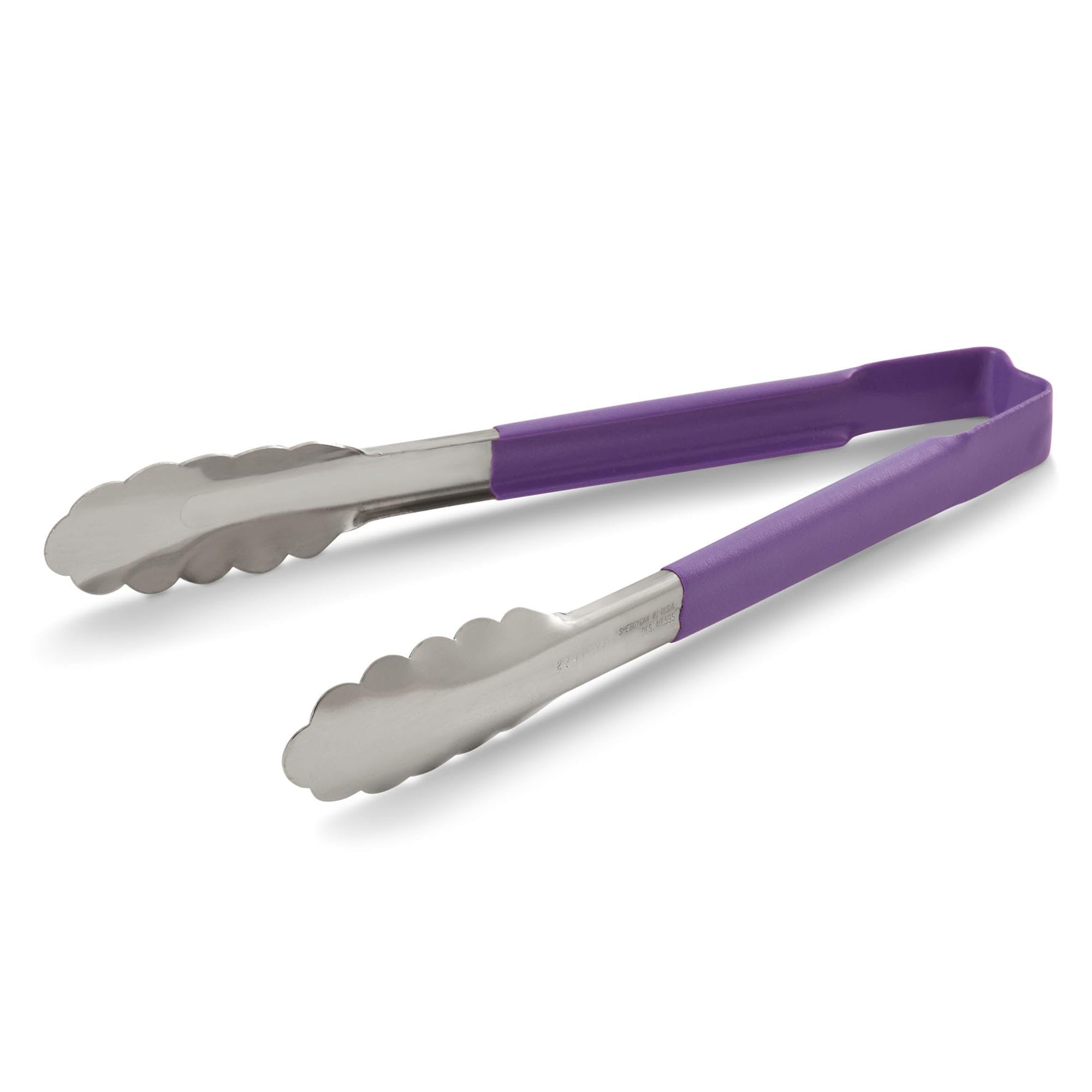 Vollrath DC255 Purple Utility Grip Kool Touch Tong, 241 mm