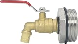 Bandelt 2" Water Drum Faucet Spigot 3/4" Brass 55 Gallon Barrel EPDM Gasket view 2