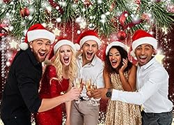 SJOLOON Christmas Backdrops Red Ball Theme