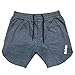 Ouber Men's Bodybuilding Lifting Gym Workout Sweat Shorts (Deep Grey,S)