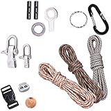 Premium Paracord Kit - DIY Paracord Bundle includes 3 x 350lb military grade paracord (total 36 feet), more than ten accessories, including steel shackles, buckles, carabiner, firestarters AND instructions for making paracord bracelets and keychains - Lifetime Warranty by The Friendly Swede (Army Green Camo/Desert Camo/Digital Camo)