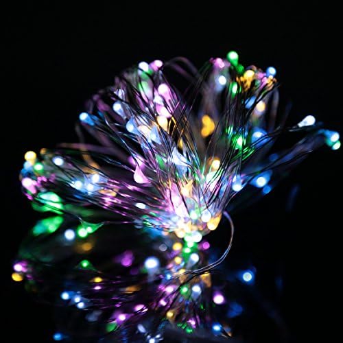 Etrech Solar Powered 100 Tiny LEDs String Lights - 10M (33 feet) Silver Wire Colourful Outdoor Decorative Light With Waterproof Function(Multicolor)