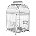 Pawhut 25″ Dome Top Stainless Steel Travel Bird Cagethumb 1