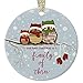 First Christmas as a Family of Three Ornament Cute Owl Family of 3 Baby Shower New Mommy & Daddy Holiday Present 3