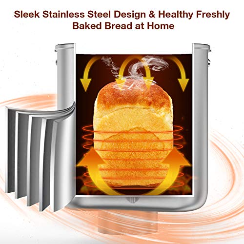 Bread Maker, ROZMOZ 19-in-1 Stainless Steel Bread Machine, 2 LB Programmable Bread Maker Machine Bread Maker, ROZMOZ 19-in-1 Stainless Steel Bread Machine, 2 LB Programmable Bread Maker Machine