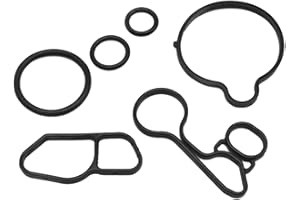 DUZFOREI 55565385 Oil Cooler Gasket Kit, Inner Engine Oil Filter Adapter Gasket, Replacement for Buick Encore Base 1.4L L4 Ga